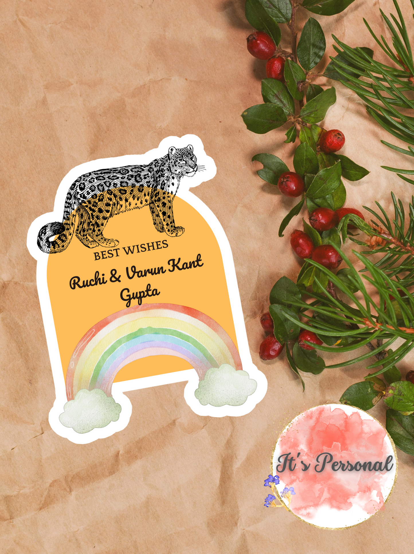 ANIMALS ON RAINBOW - WINE BAGS (Pack of 10)