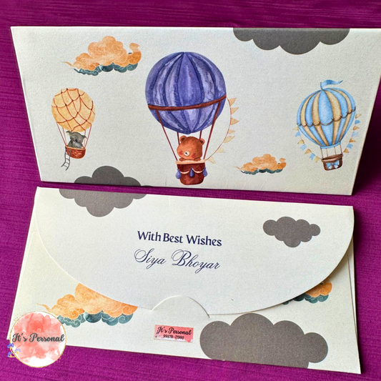 BEAR IN BALLOON - MONEY ENVELOPES