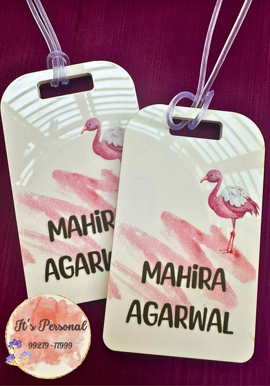 PINK FLAMINGO - LUGGAGE TAG