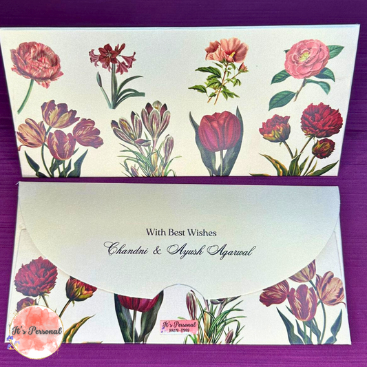 MAROON FLOWER GARDEN - MONEY ENVELOPES