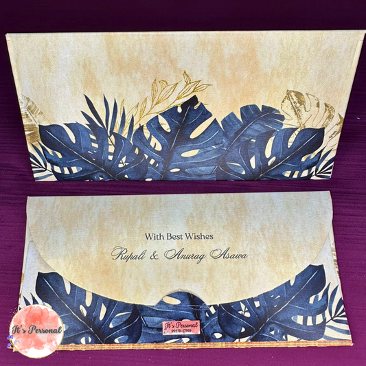 BLUE PALM LEAVES - MONEY ENVELOPES