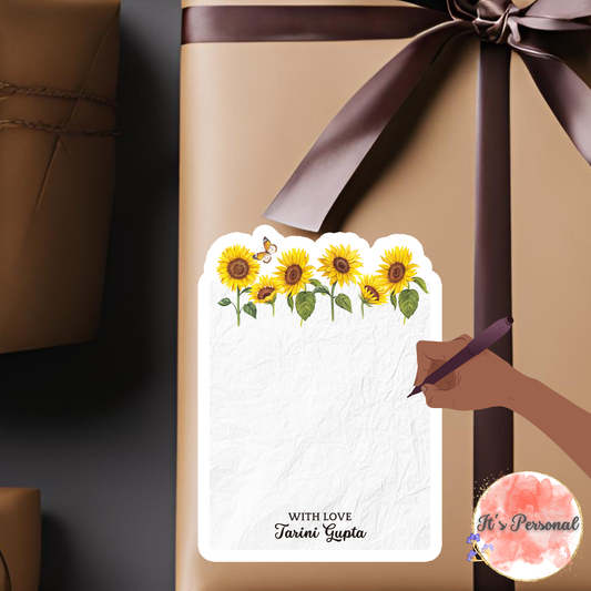 SUNFLOWER BLOOM - GIFT NOTECARD (Pack of 10)