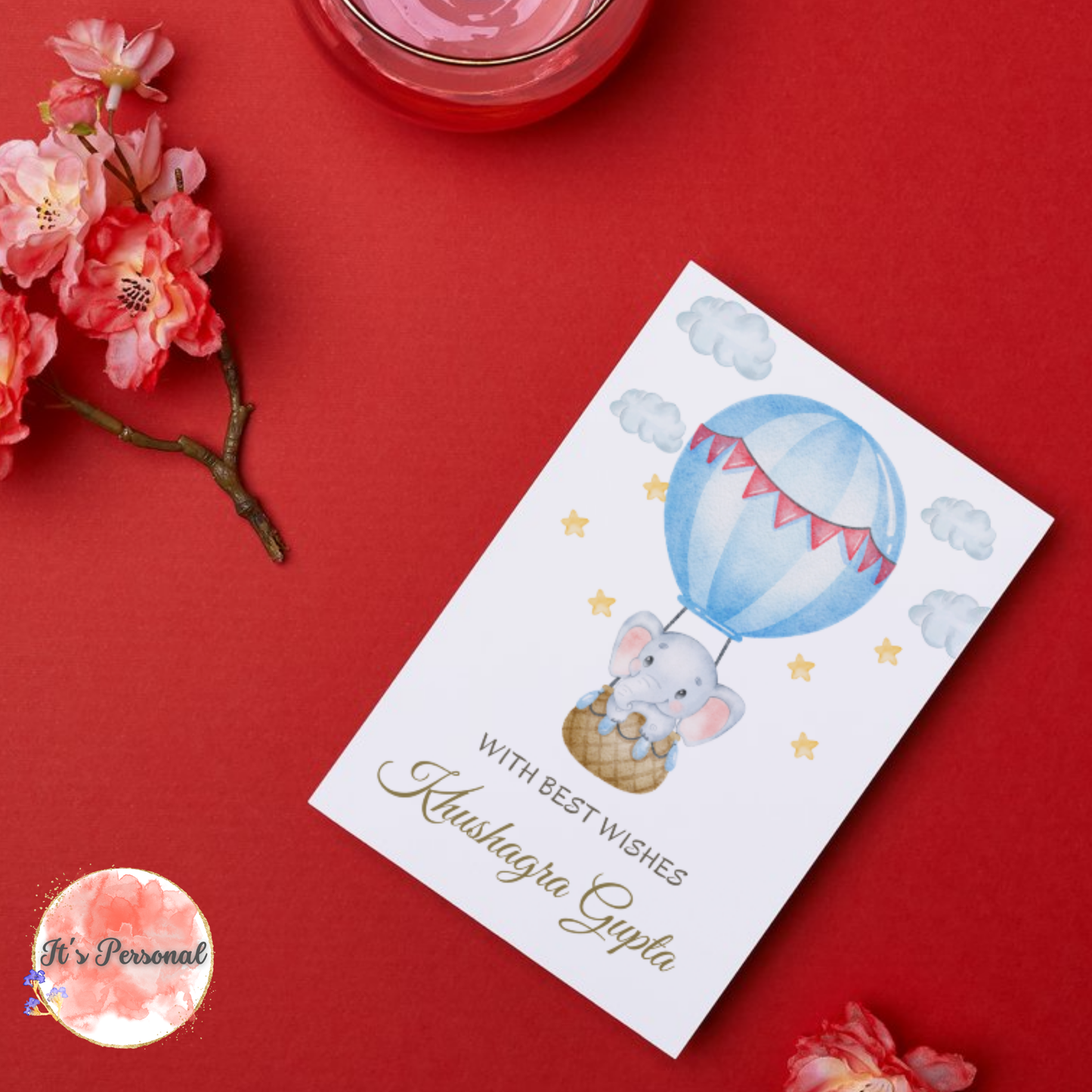 ELEPHANT IN THE BALLOON - GIFT TAGS (Pack of 30)