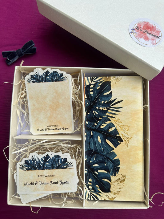 BLUE PALM LEAVES - LUXURIOUS BOX